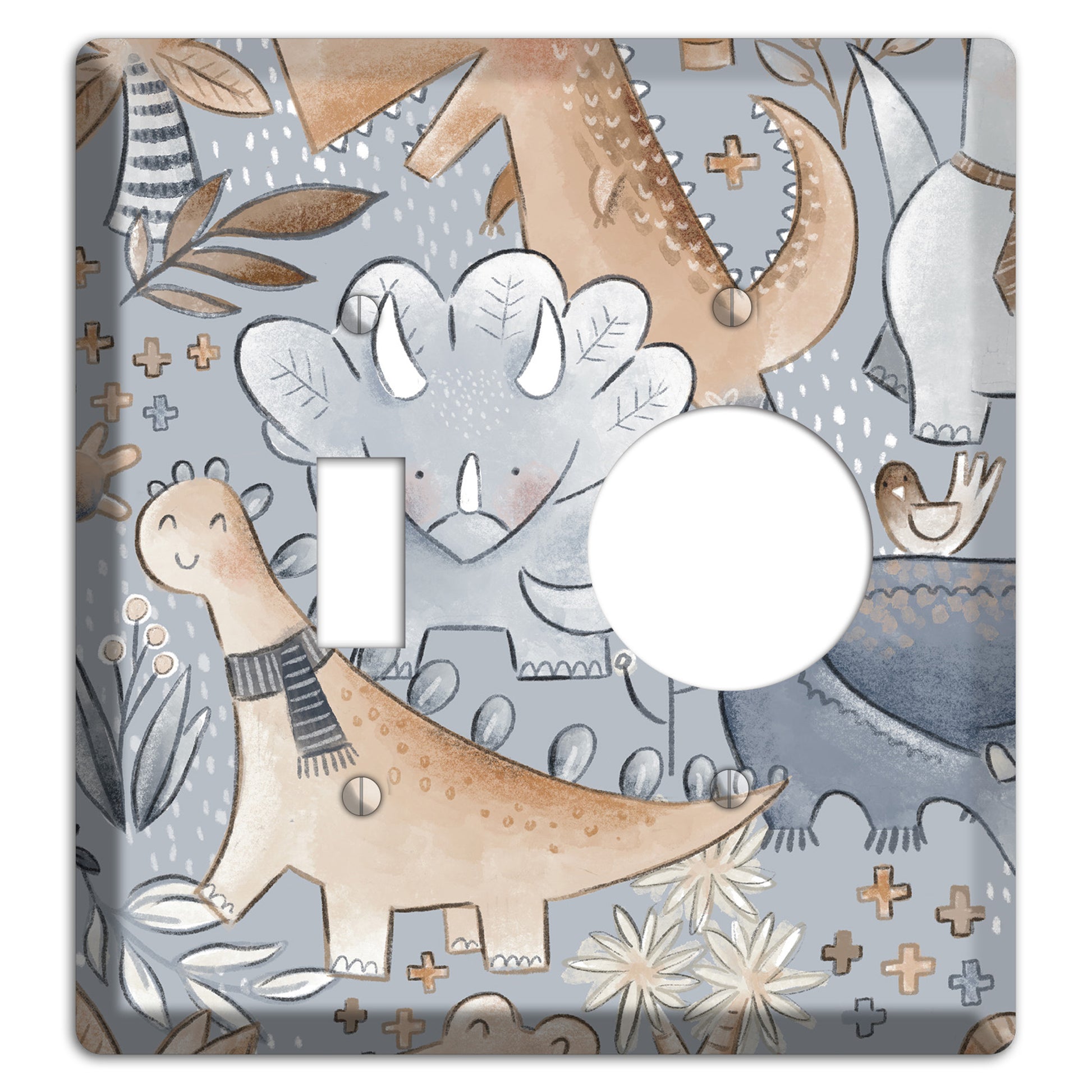 Dinosaur Friends Toggle / Receptacle Wallplate