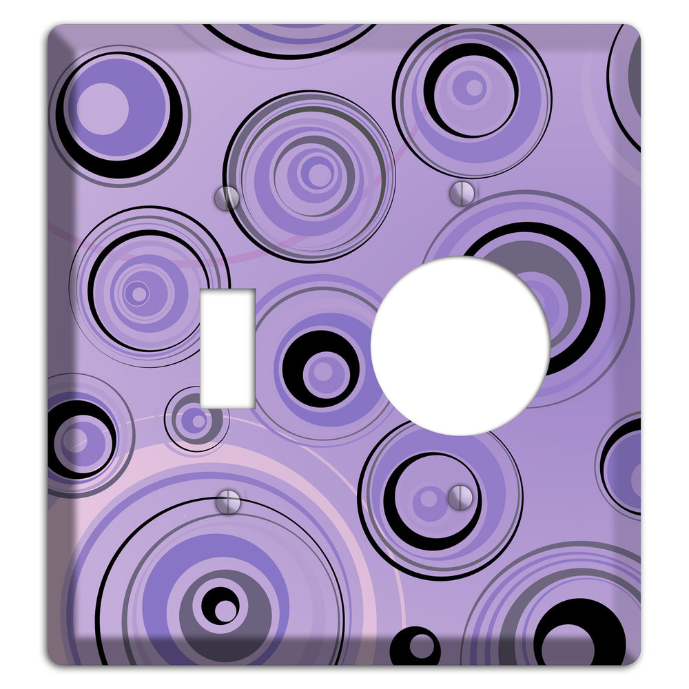 Lavender Circles Toggle / Receptacle Wallplate
