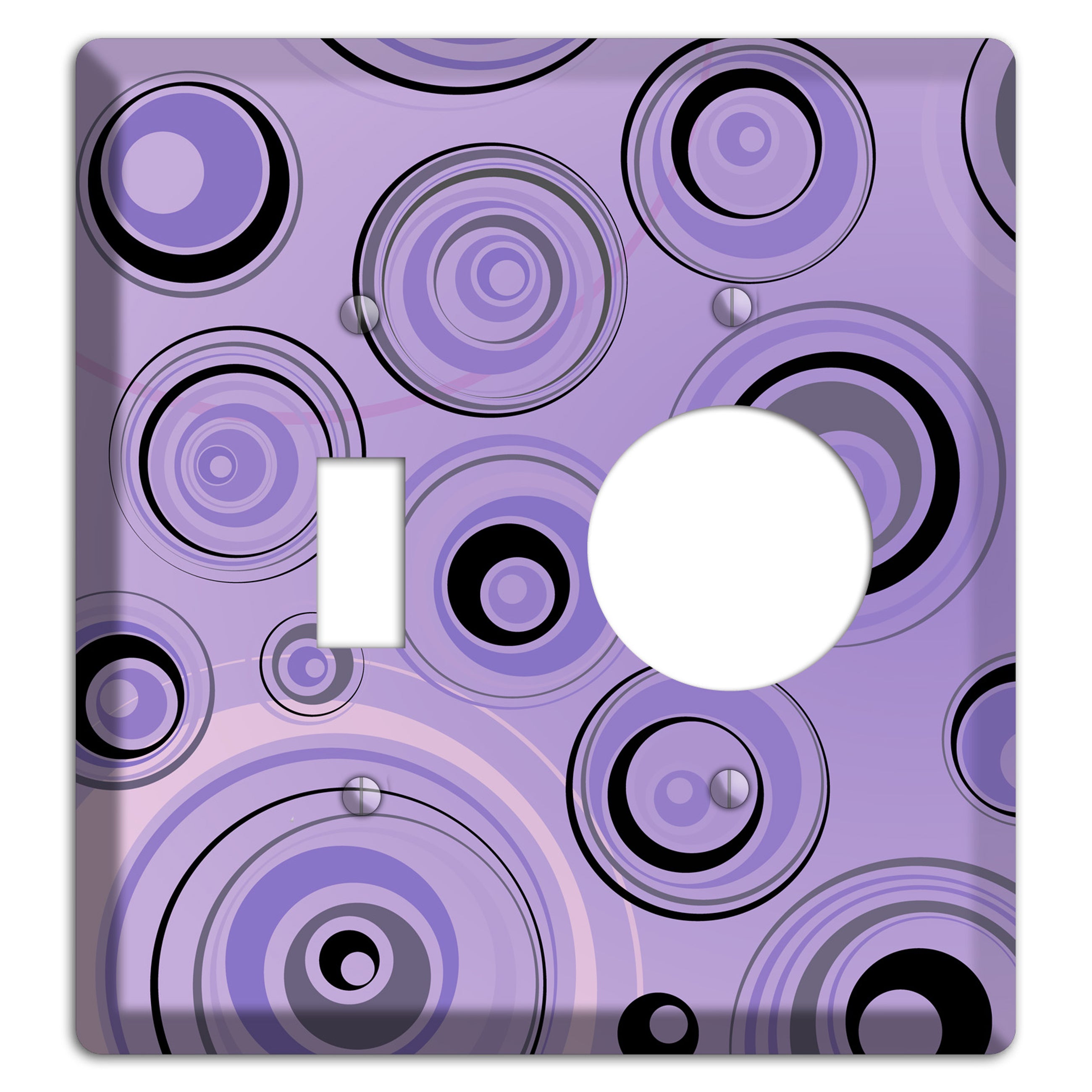 Lavender Circles Toggle / Receptacle Wallplate