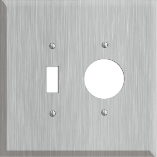 Oversized Discontinued Stainless Steel Toggle / Receptacle Wallplate
