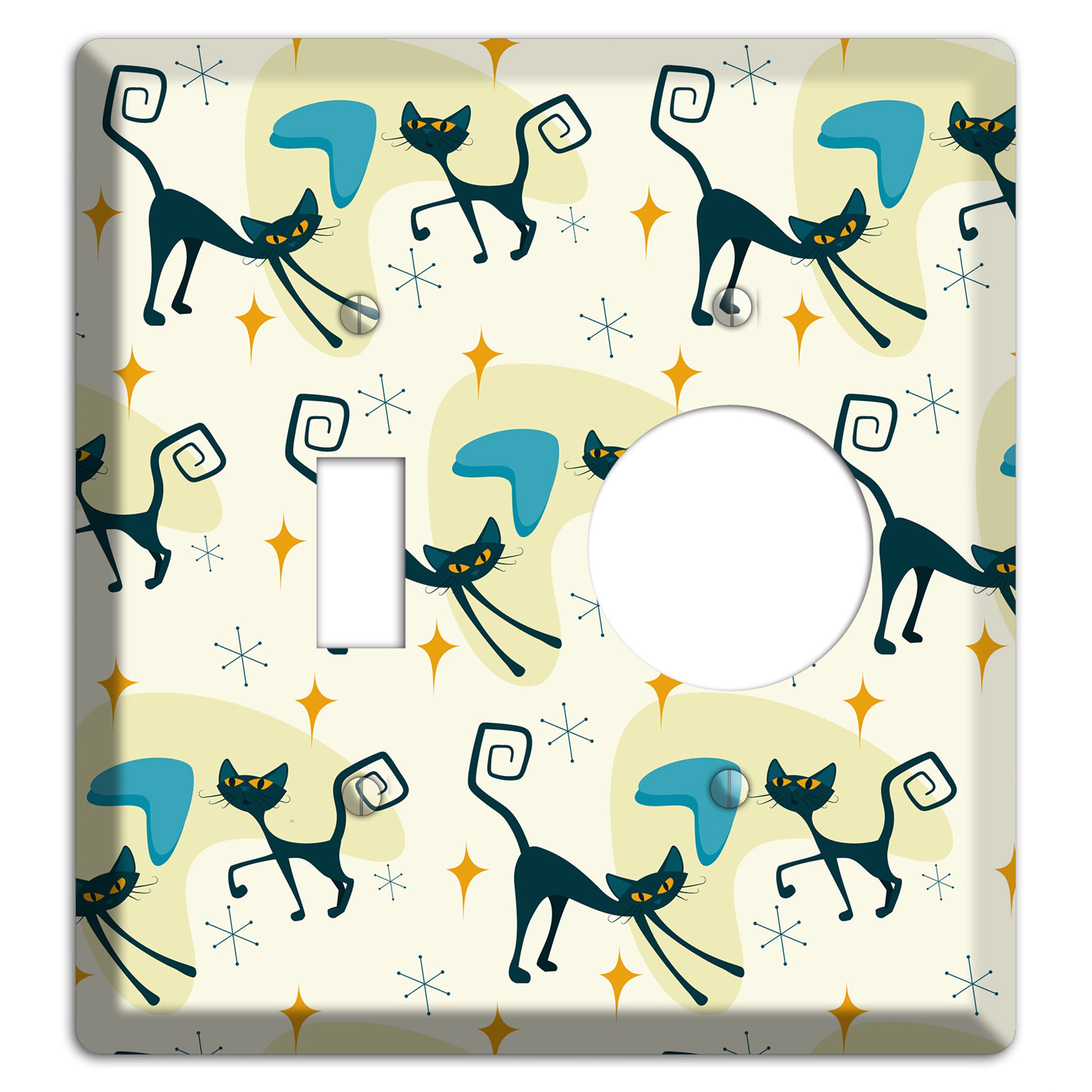 Black Cats Toggle / Receptacle Wallplate