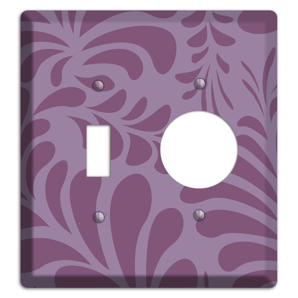 Purple Herati Toggle / Receptacle Wallplate