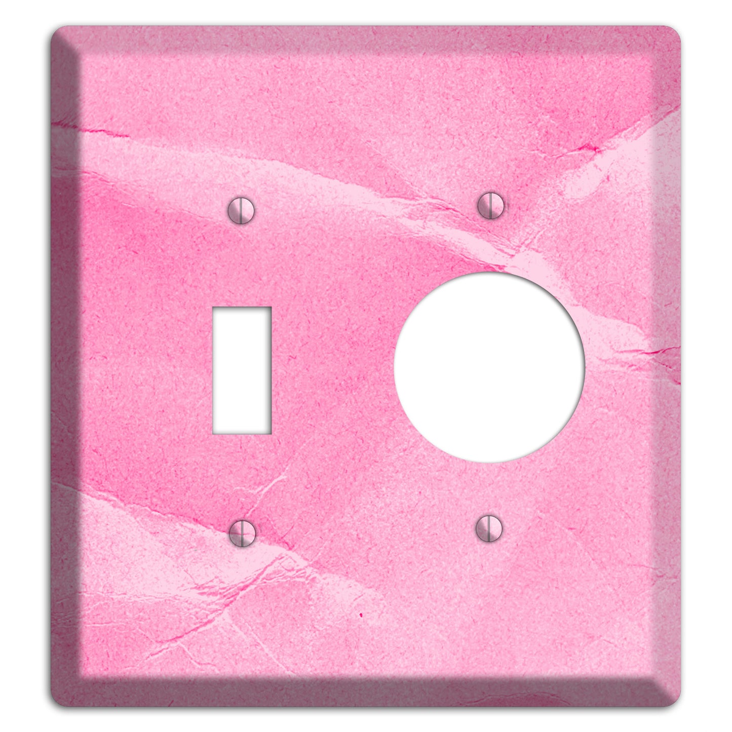 Carnation Pink Texture Toggle / Receptacle Wallplate