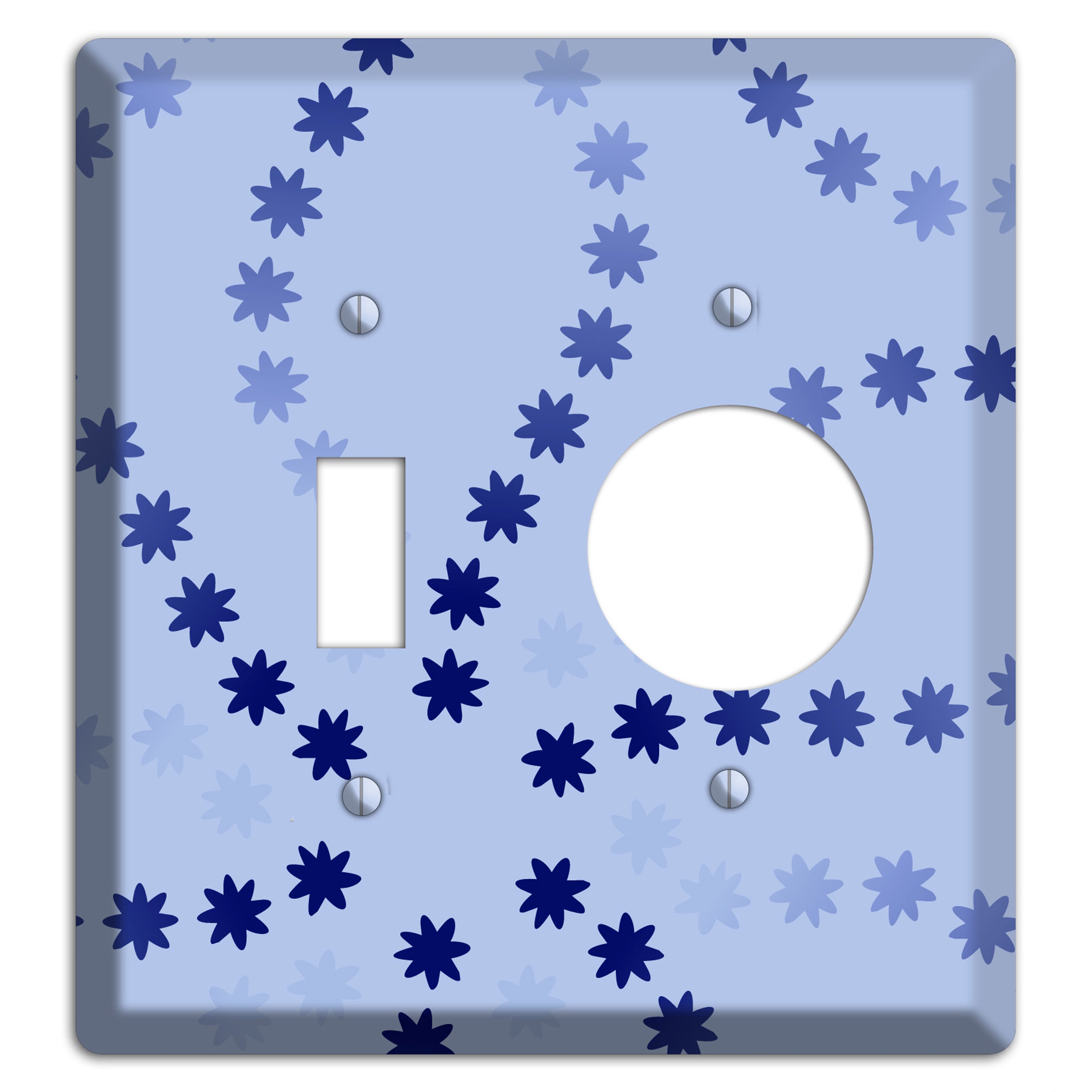 Periwinkle with Blue Constellation Toggle / Receptacle Wallplate