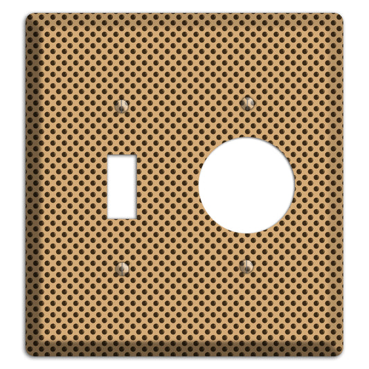 Beige with Brown Polka Dots Toggle / Receptacle Wallplate