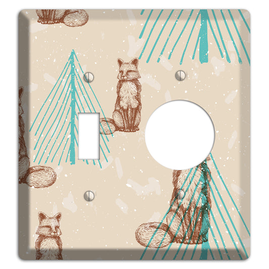 Wildlife Fox Toggle / Receptacle Wallplate