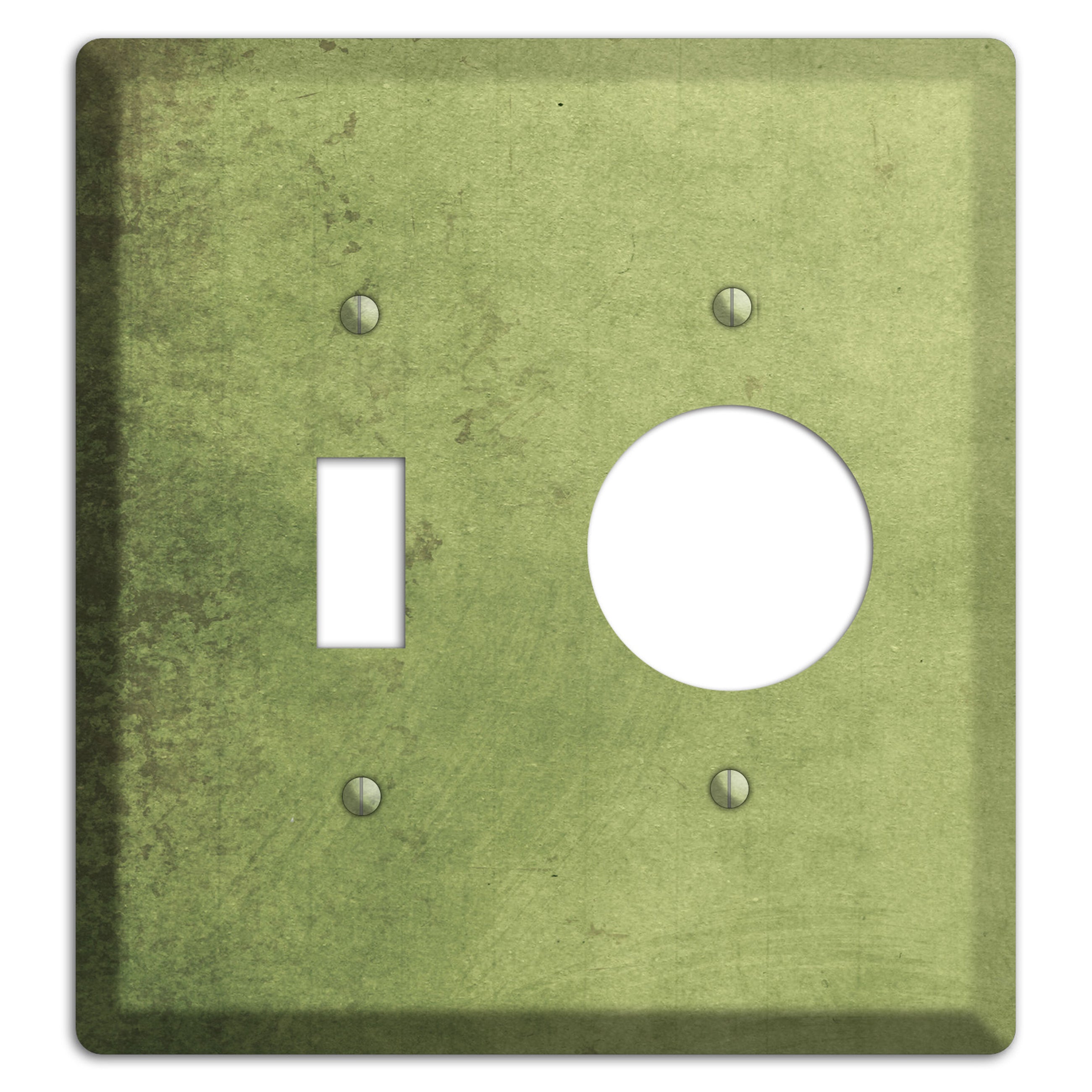 Green Smoke Vintage Grunge Toggle / Receptacle Wallplate