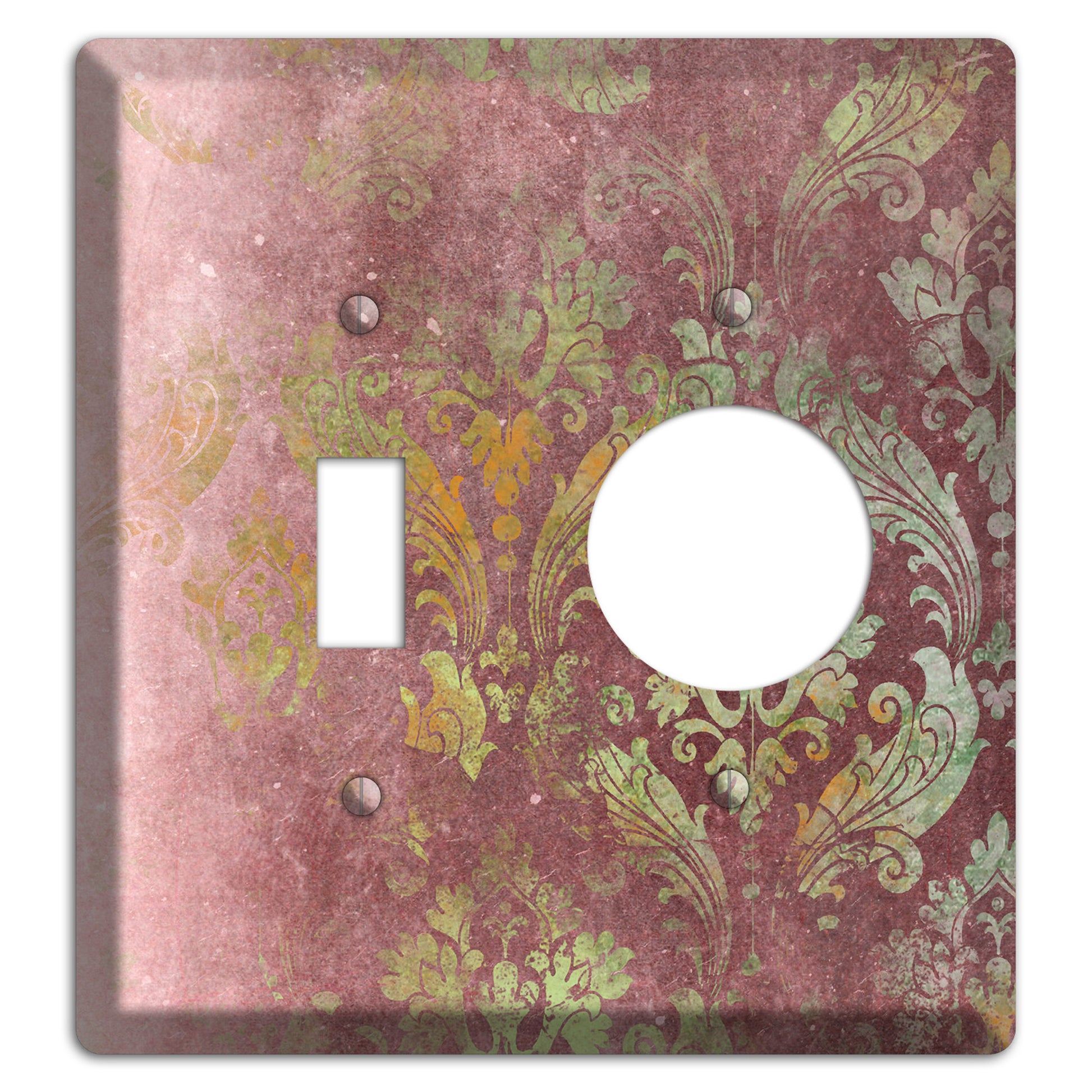Roman Coffee Whimsical Damask Toggle / Receptacle Wallplate
