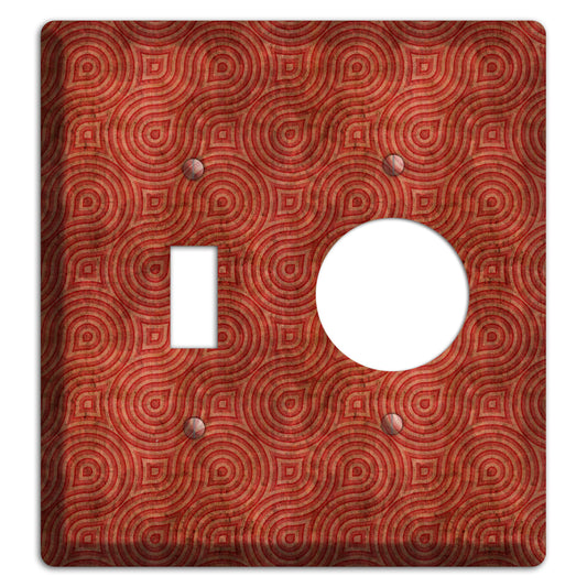 Red Swirl Toggle / Receptacle Wallplate