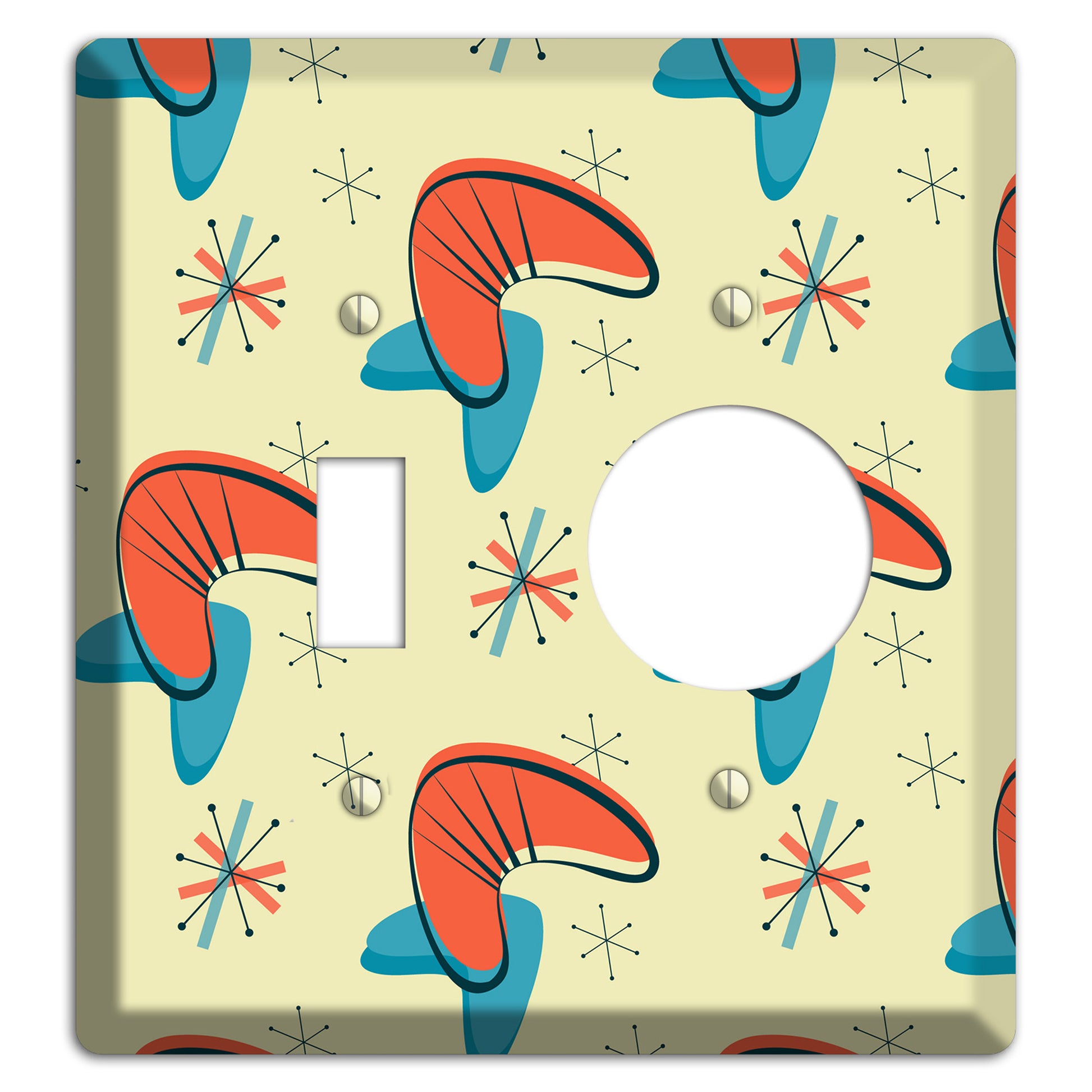 Atomic Boomerang Toggle / Receptacle Wallplate