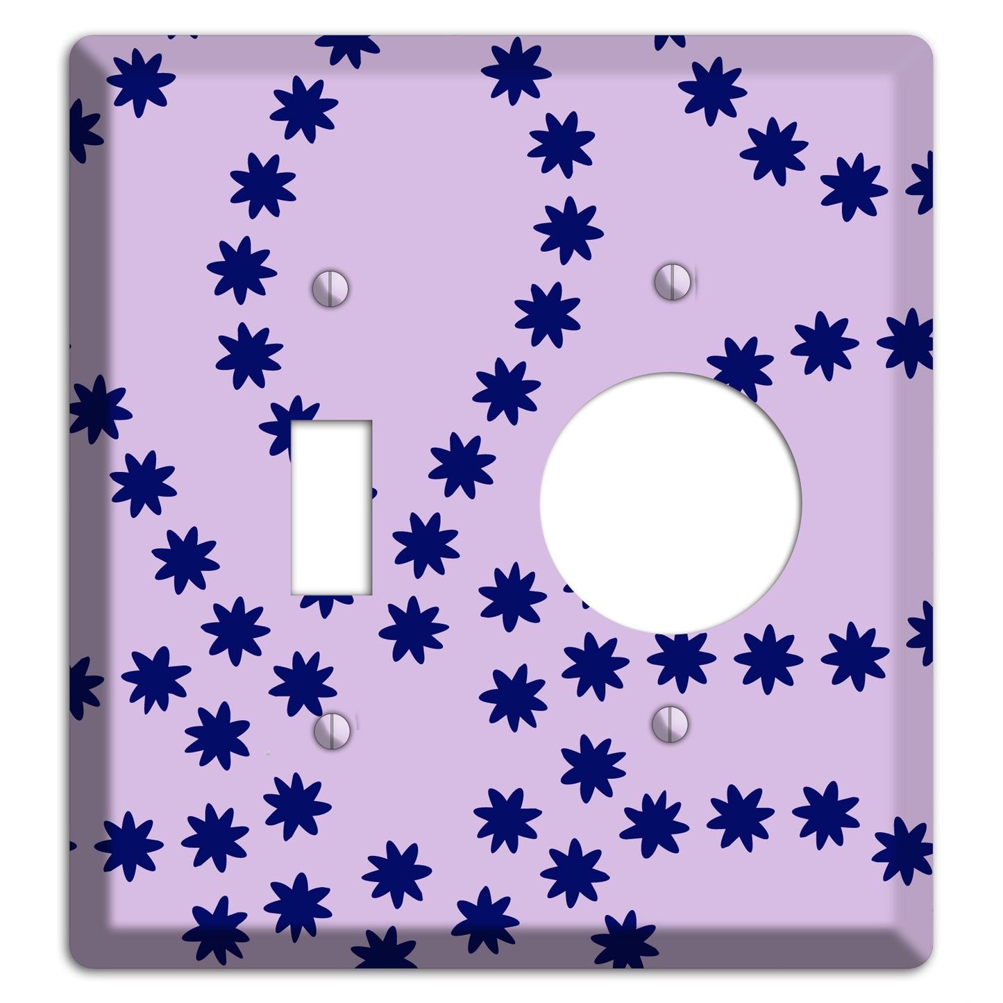 Lavender with Purple Constellation Toggle / Receptacle Wallplate