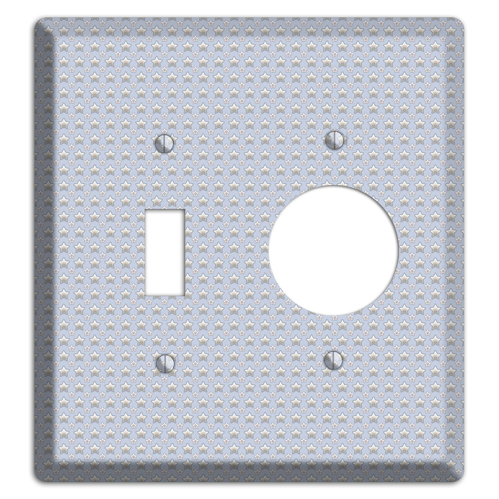 Grey Stars Toggle / Receptacle Wallplate