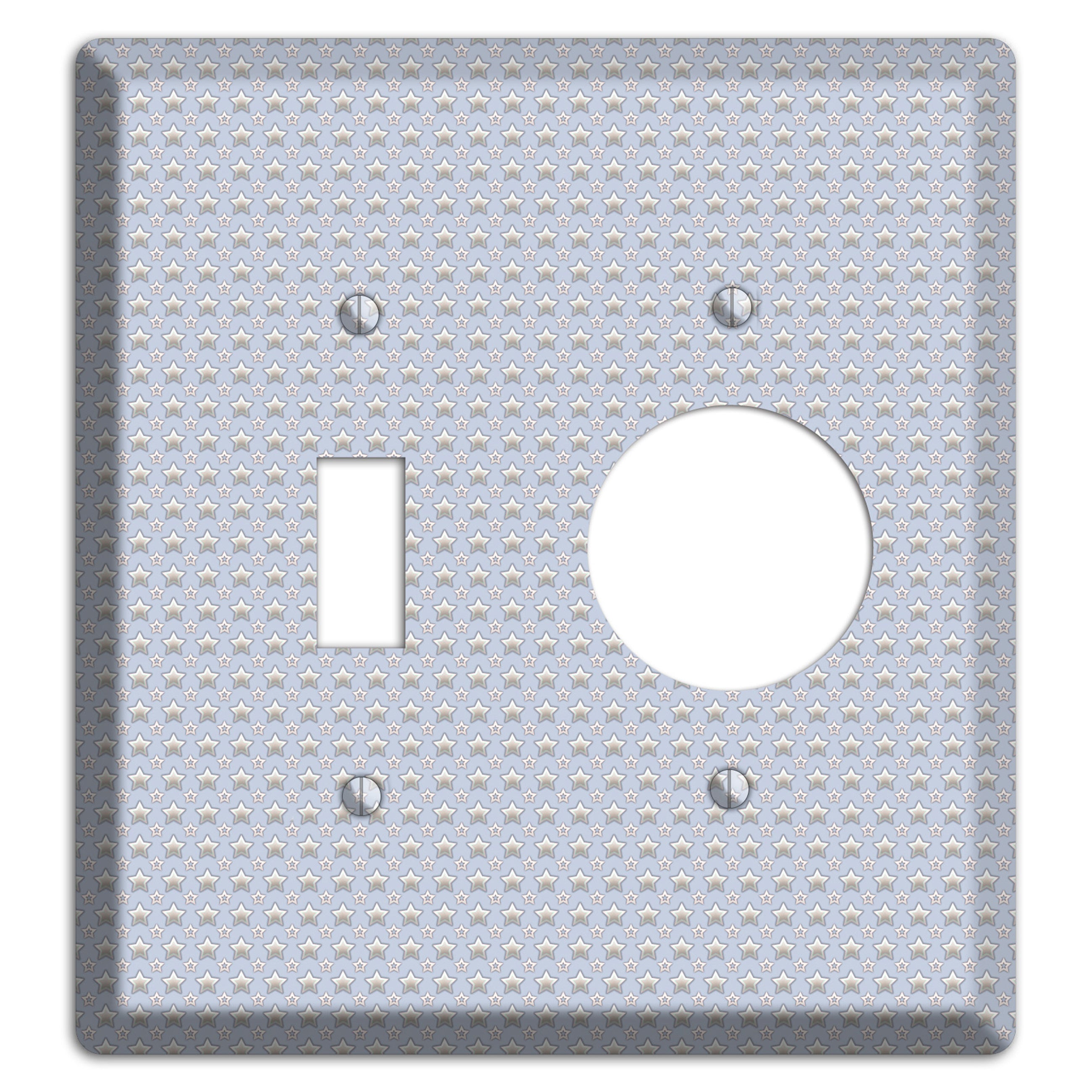 Grey Stars Toggle / Receptacle Wallplate