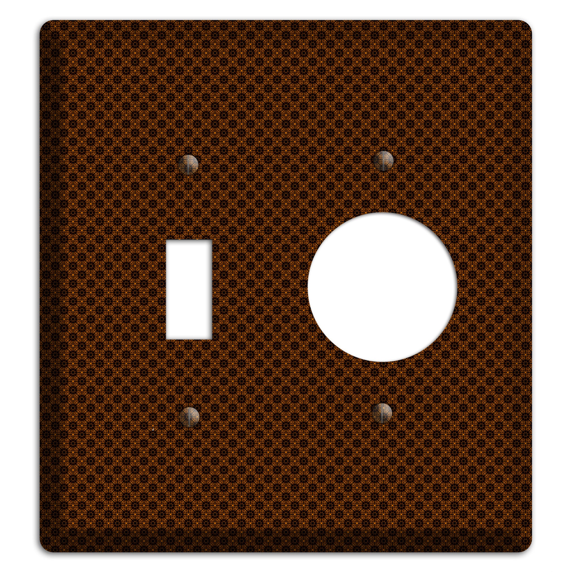 Brown Geometric Toggle / Receptacle Wallplate
