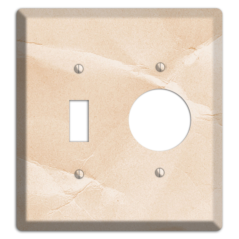 Almond Neutral Texture Toggle / Receptacle Wallplate