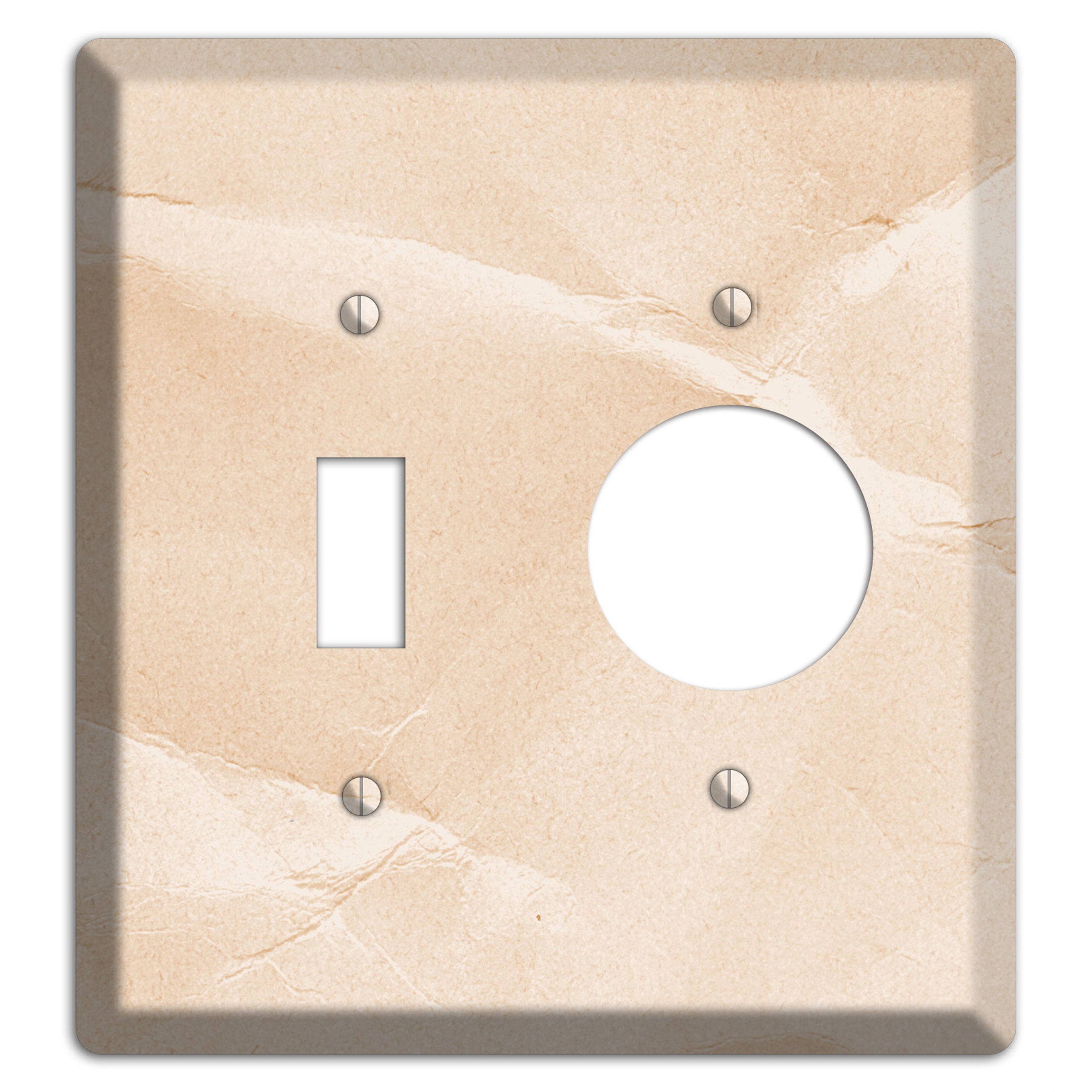 Almond Neutral Texture Toggle / Receptacle Wallplate