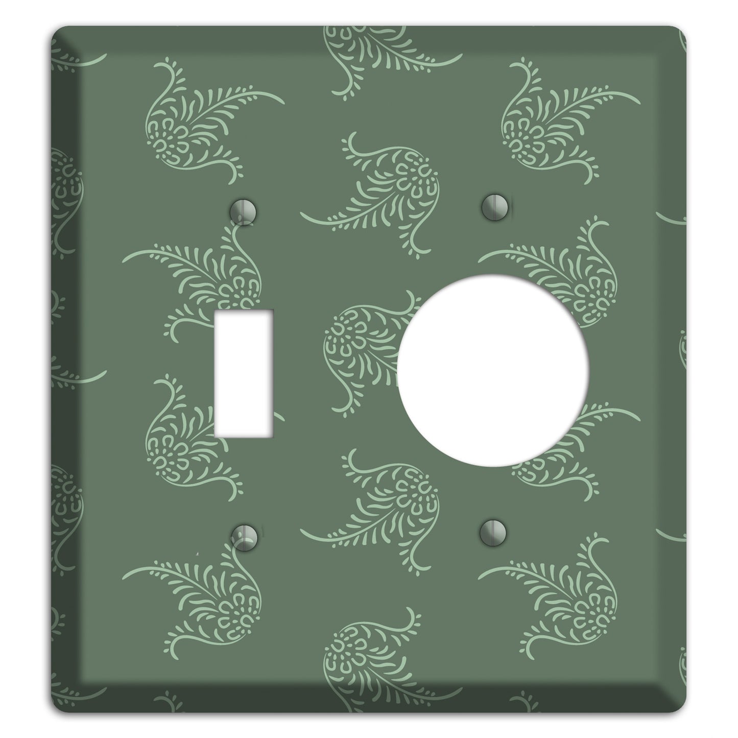 Moss Trefoil Cartouche Toggle / Receptacle Wallplate