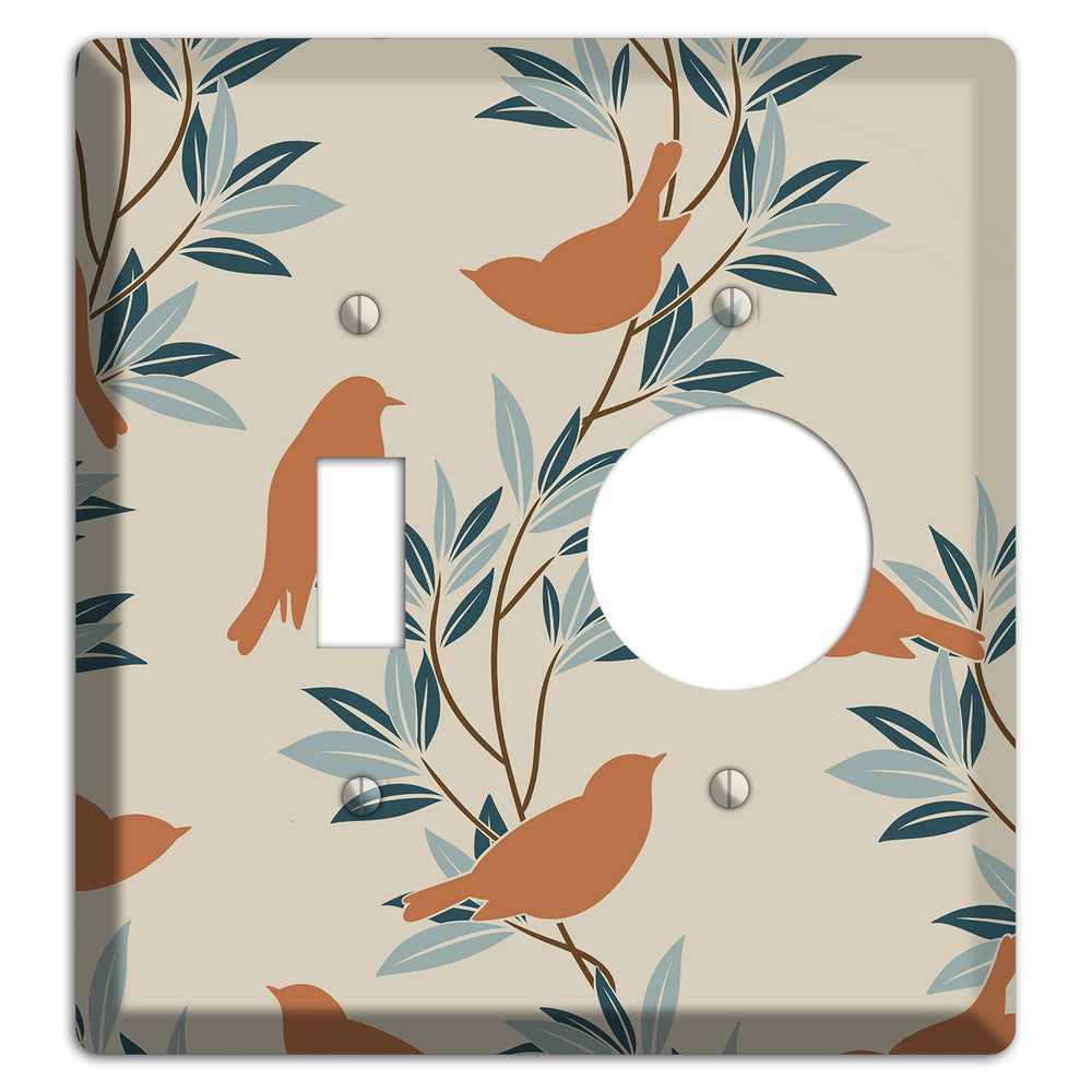 Bird Branch 2 Toggle / Receptacle Wallplate