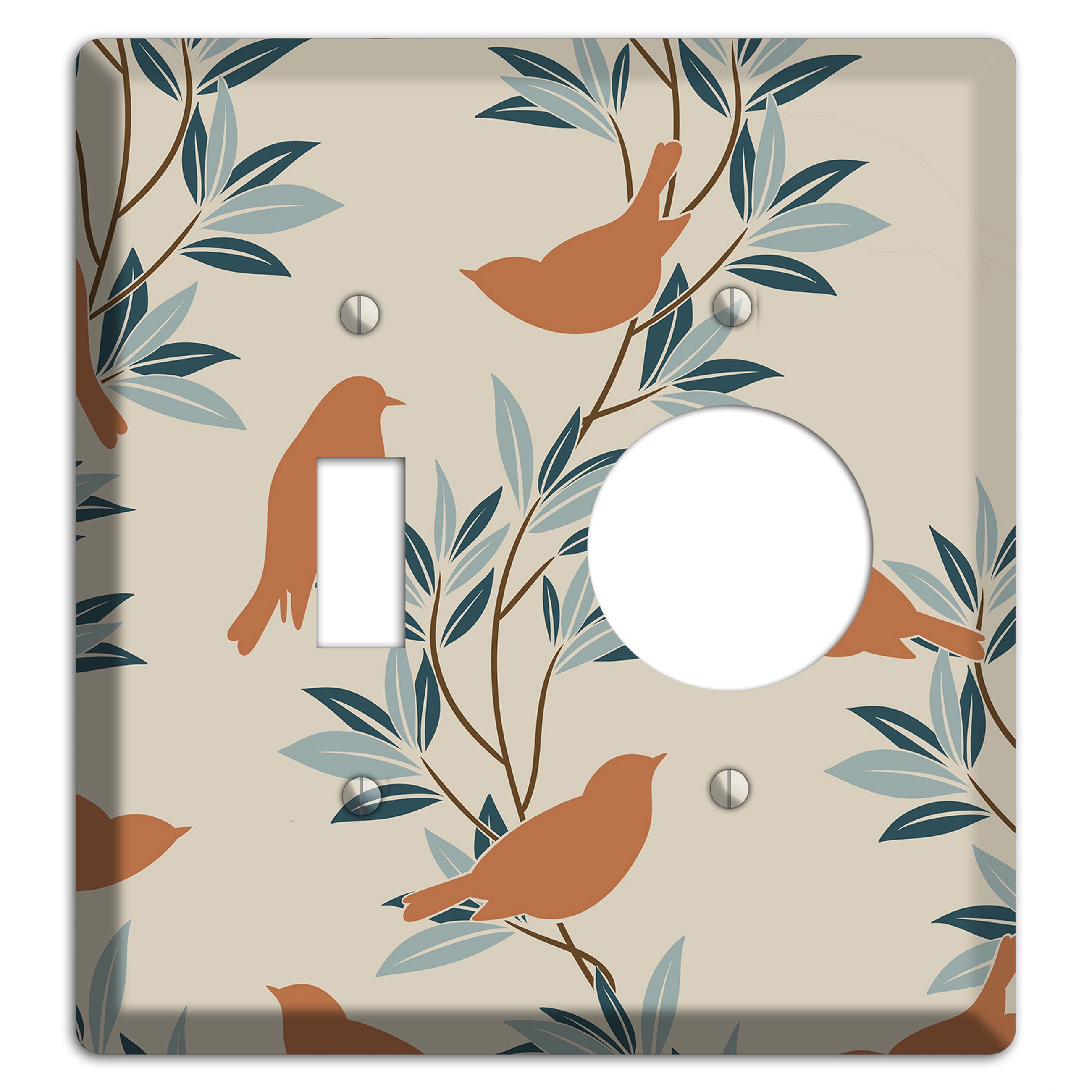 Bird Branch 2 Toggle / Receptacle Wallplate