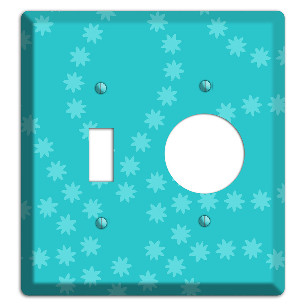 Multi Turquoise Constellation Toggle / Receptacle Wallplate