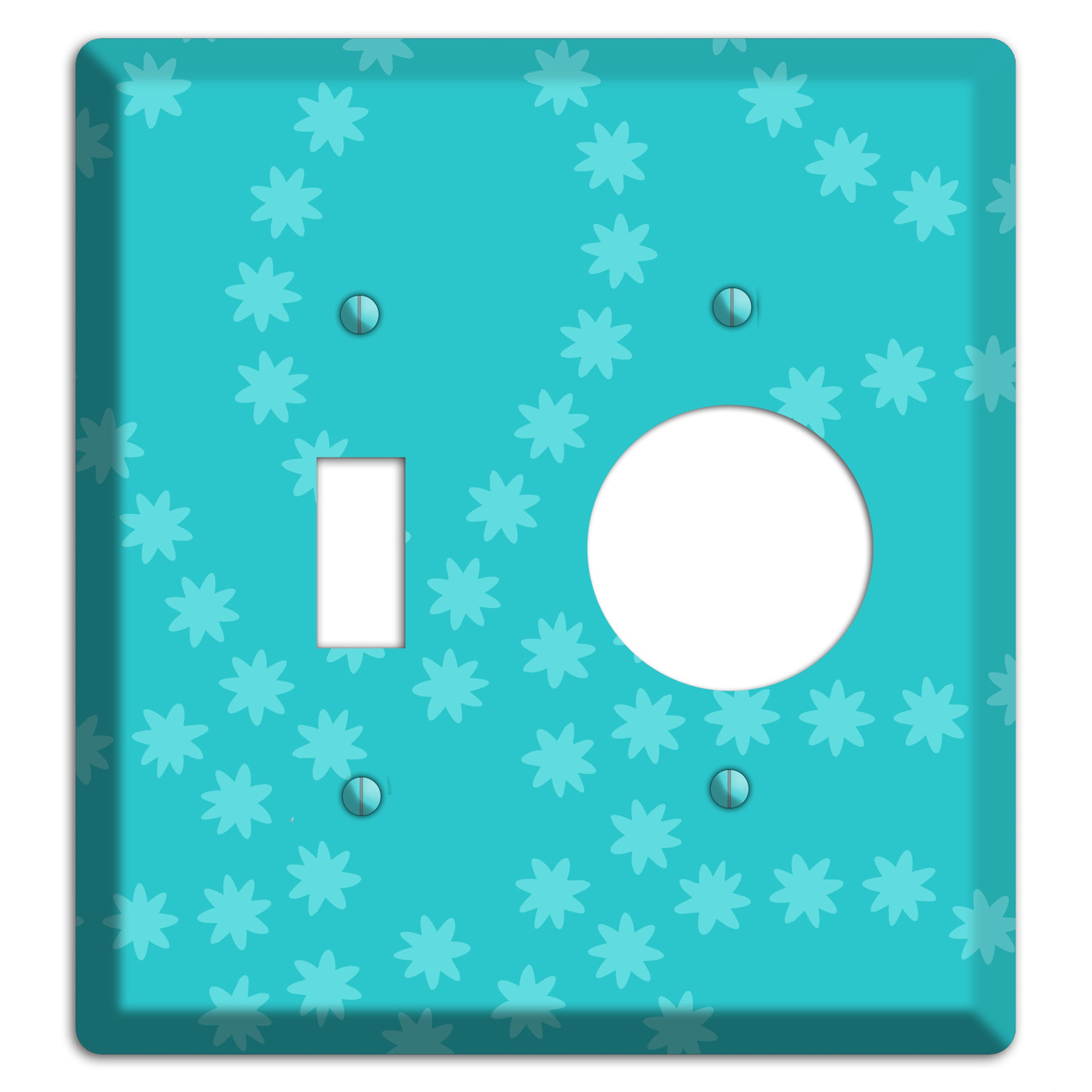 Multi Turquoise Constellation Toggle / Receptacle Wallplate