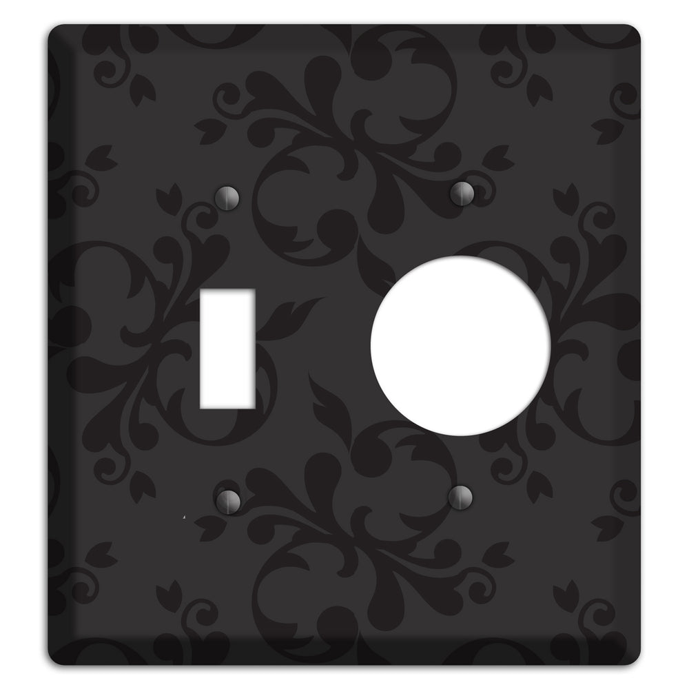 Black Victorian Toile Toggle / Receptacle Wallplate