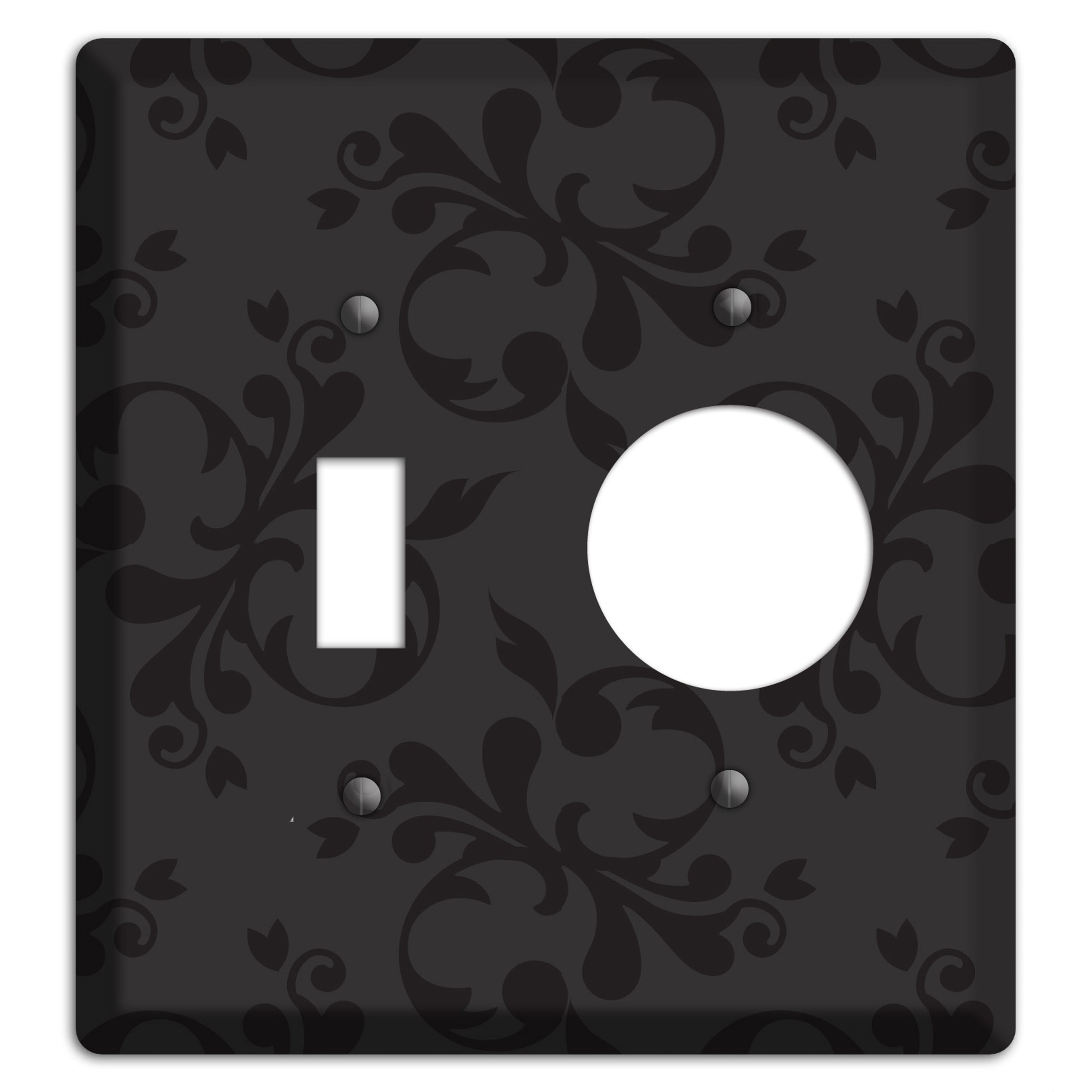Black Victorian Toile Toggle / Receptacle Wallplate