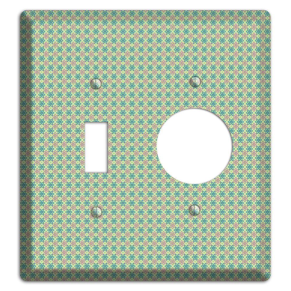 Multi Green Foulard Toggle / Receptacle Wallplate