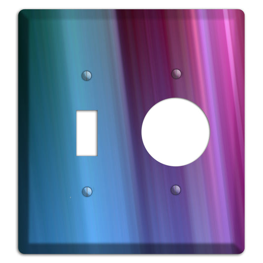 Blue and Purple Ray of Light Toggle / Receptacle Wallplate