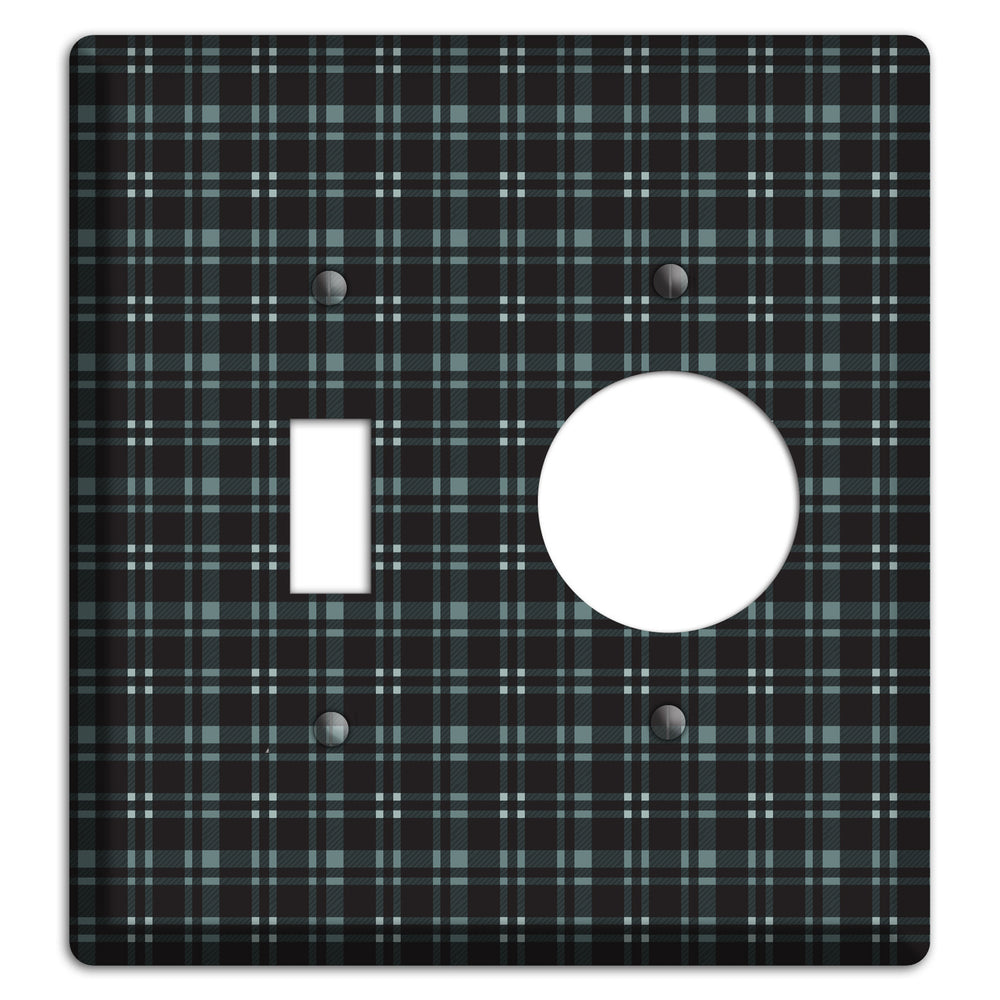 Black Plaid Toggle / Receptacle Wallplate
