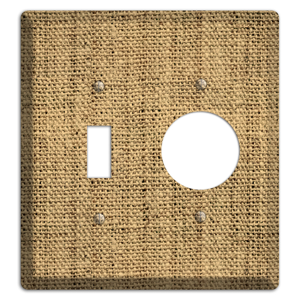Teak Burlap Toggle / Receptacle Wallplate