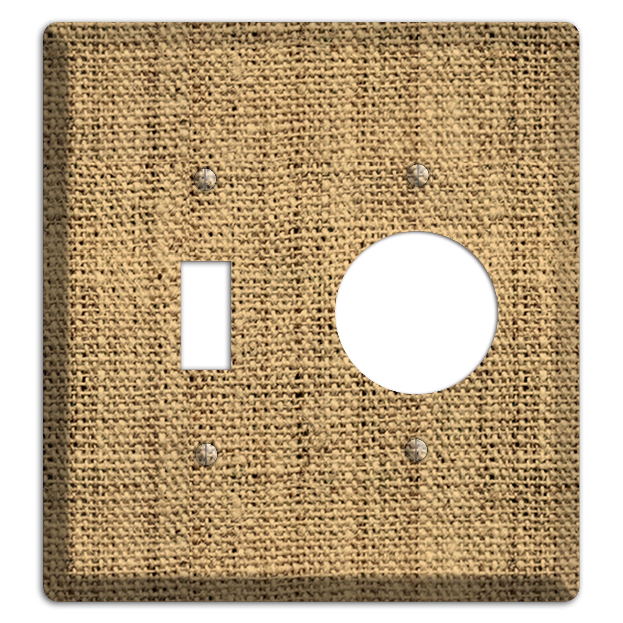 Teak Burlap Toggle / Receptacle Wallplate