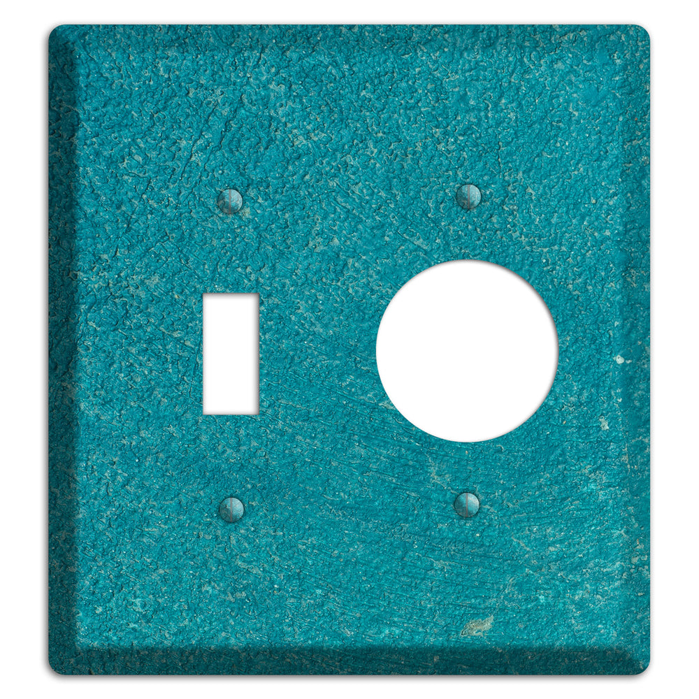 Teal concrete Toggle / Receptacle Wallplate