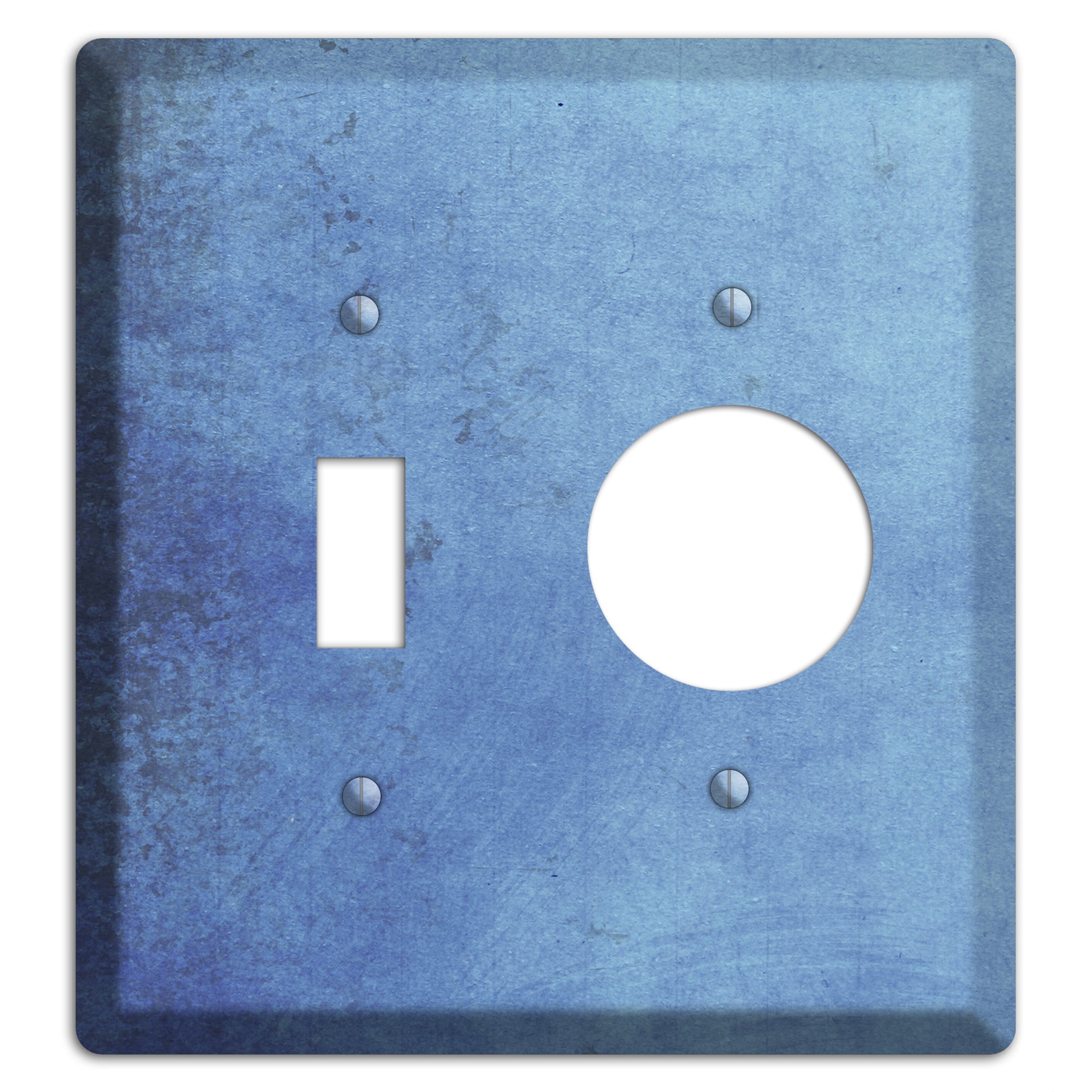 Polo Blue Vintage Grunge Toggle / Receptacle Wallplate