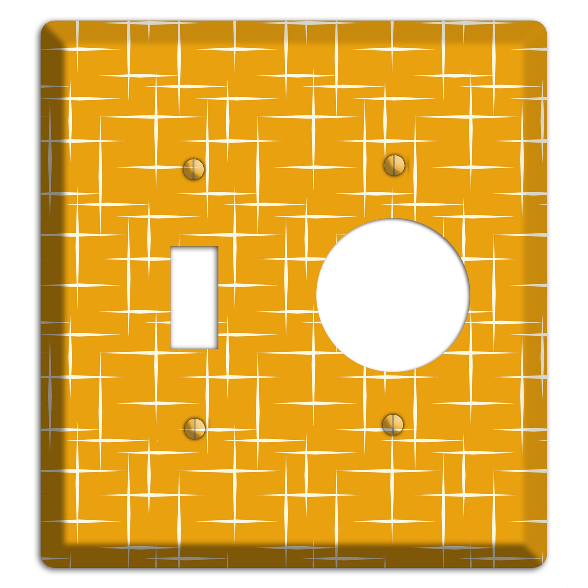 Orange Atomic Toggle / Receptacle Wallplate