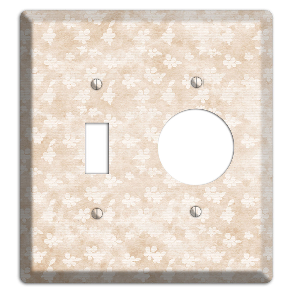 White Linen Neutral Texture Toggle / Receptacle Wallplate