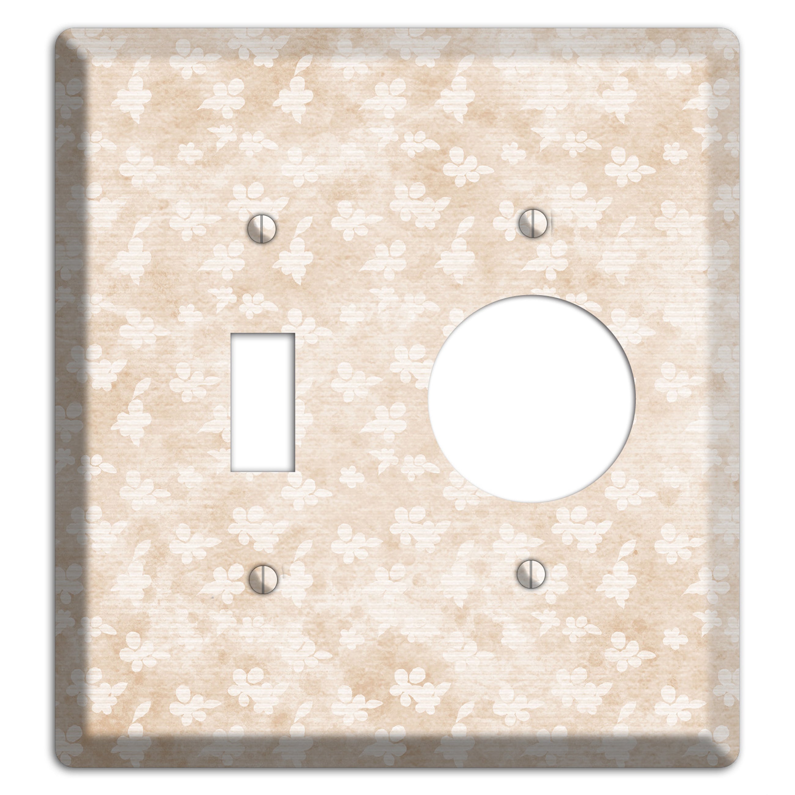 White Linen Neutral Texture Toggle / Receptacle Wallplate