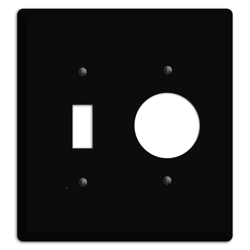 Satin Black Metal Toggle / Receptacle Wallplate
