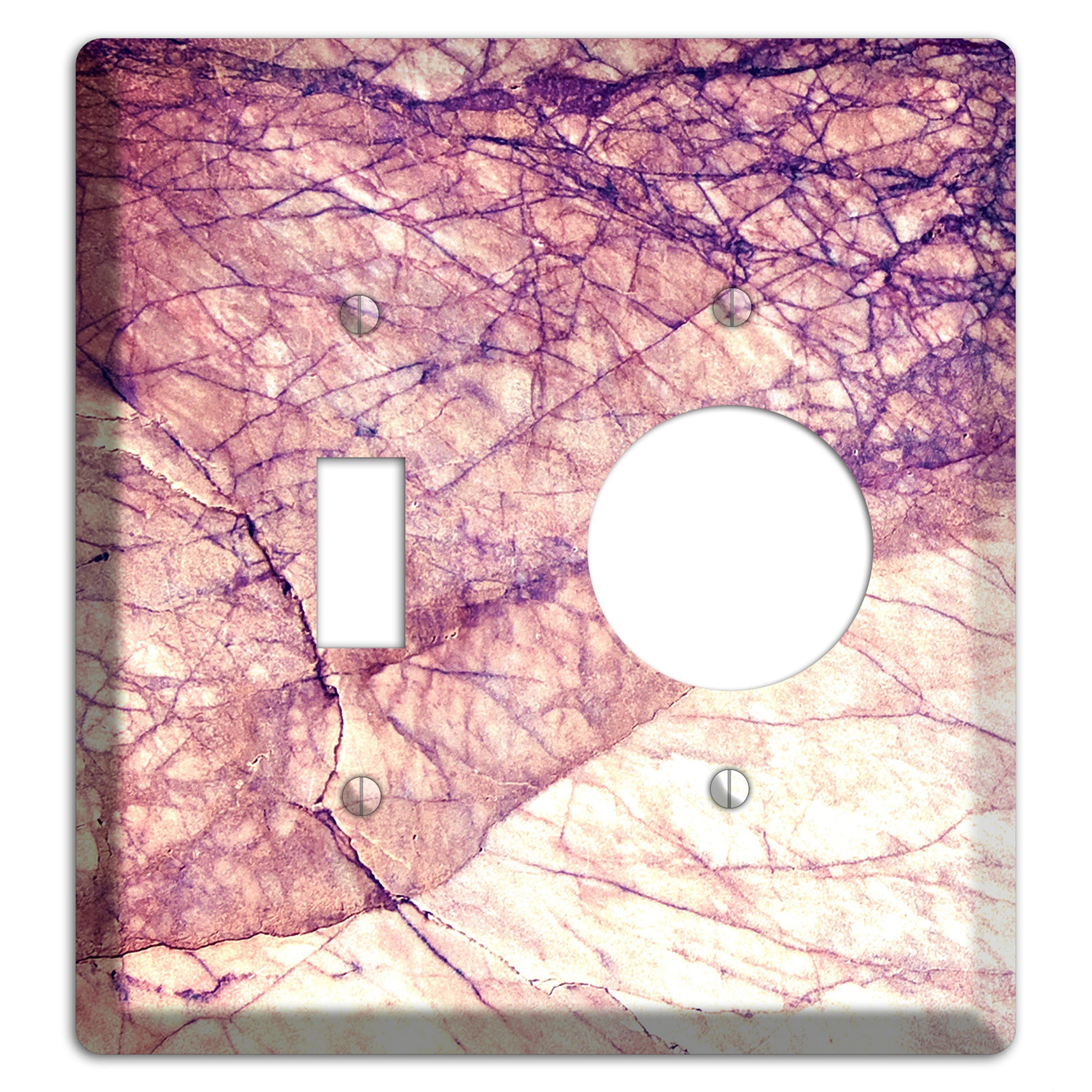 Cavern Pink Marble Toggle / Receptacle Wallplate