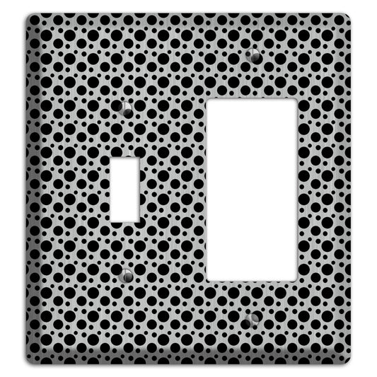 Small and Tiny Polka Dots Stainless Toggle / Rocker Wallplate