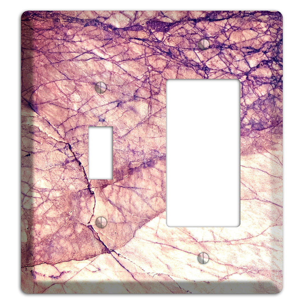 Cavern Pink Marble Toggle / Rocker Wallplate