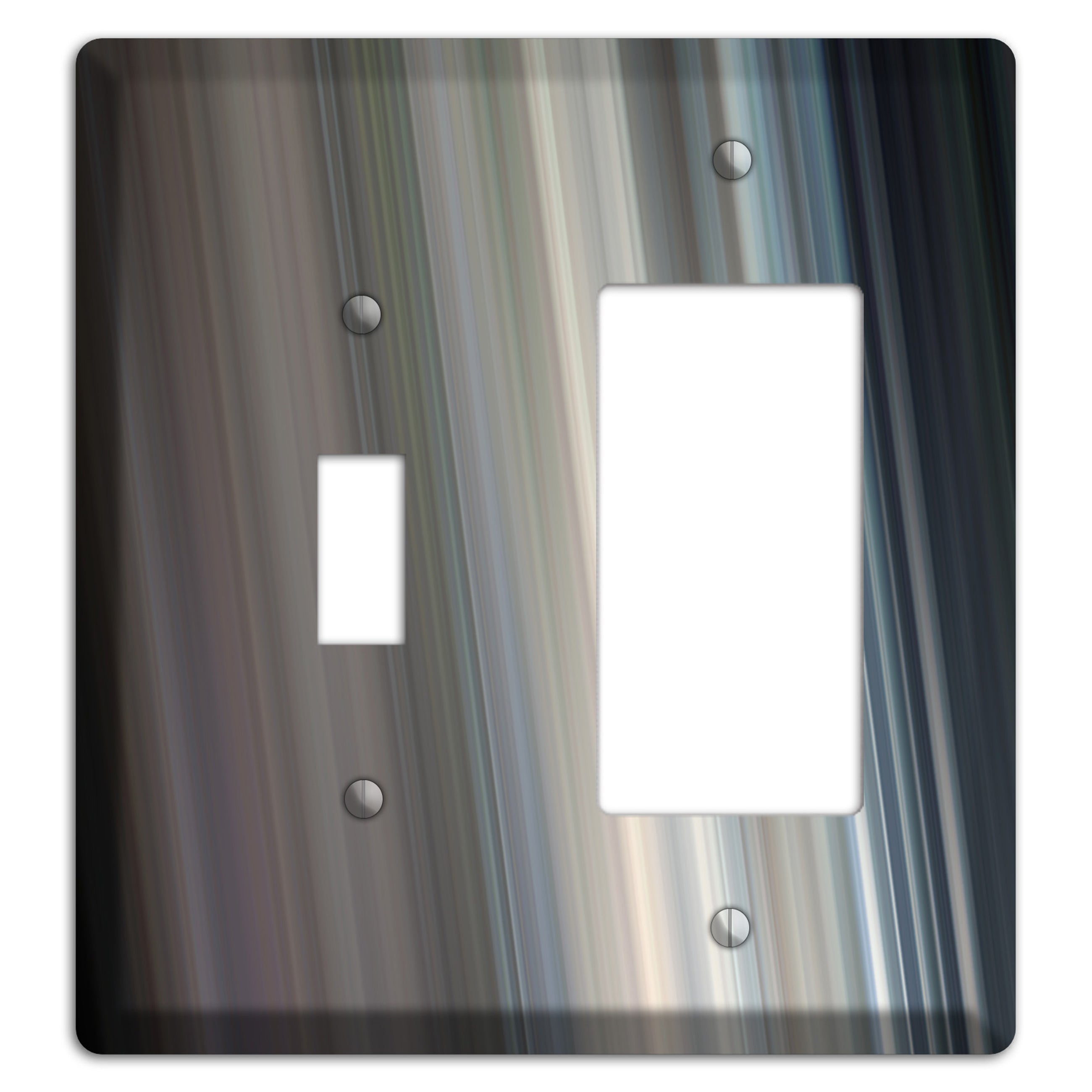 Blue Grey Ray of Light Toggle / Rocker Wallplate