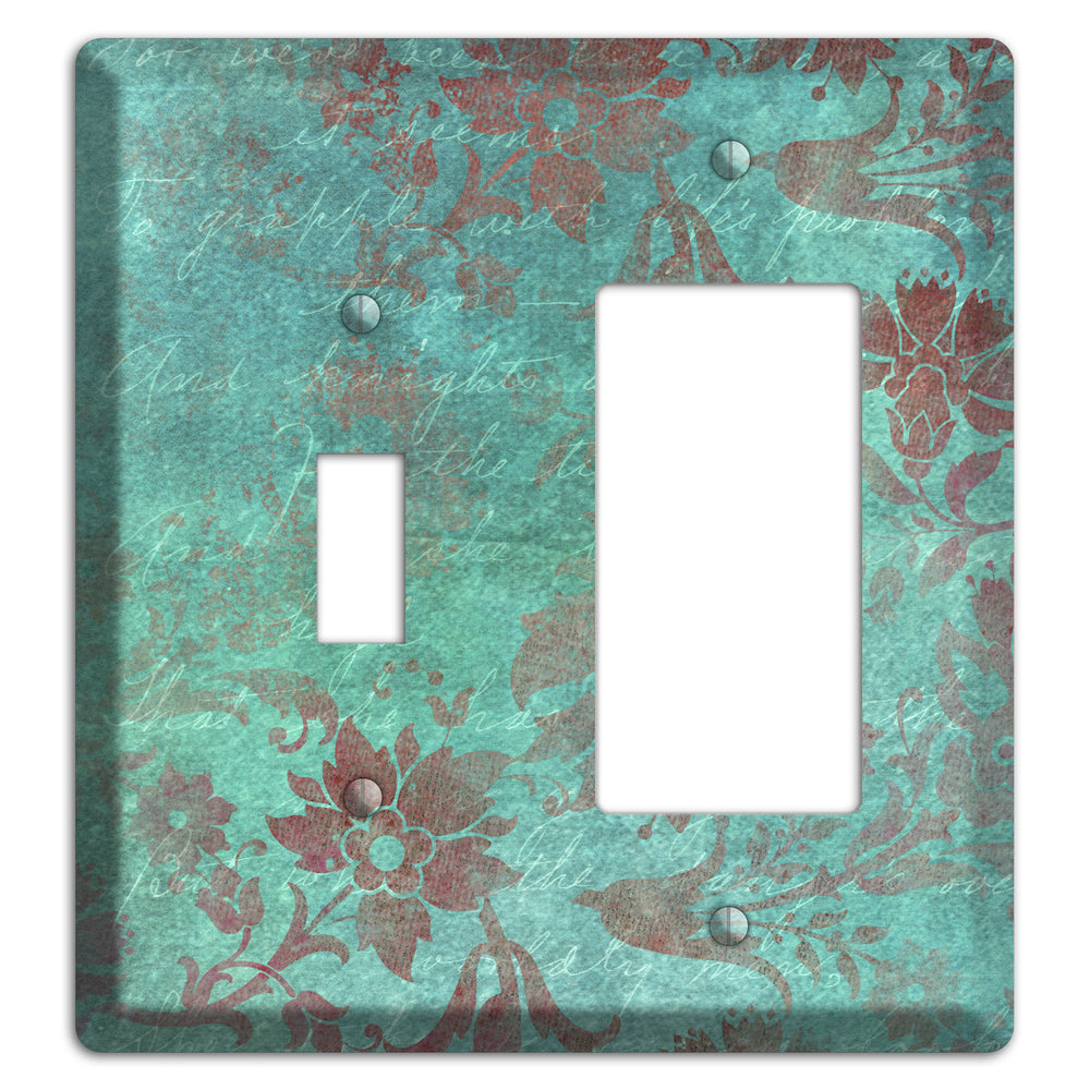 Sea Nymph Whimsical Damask Toggle / Rocker Wallplate