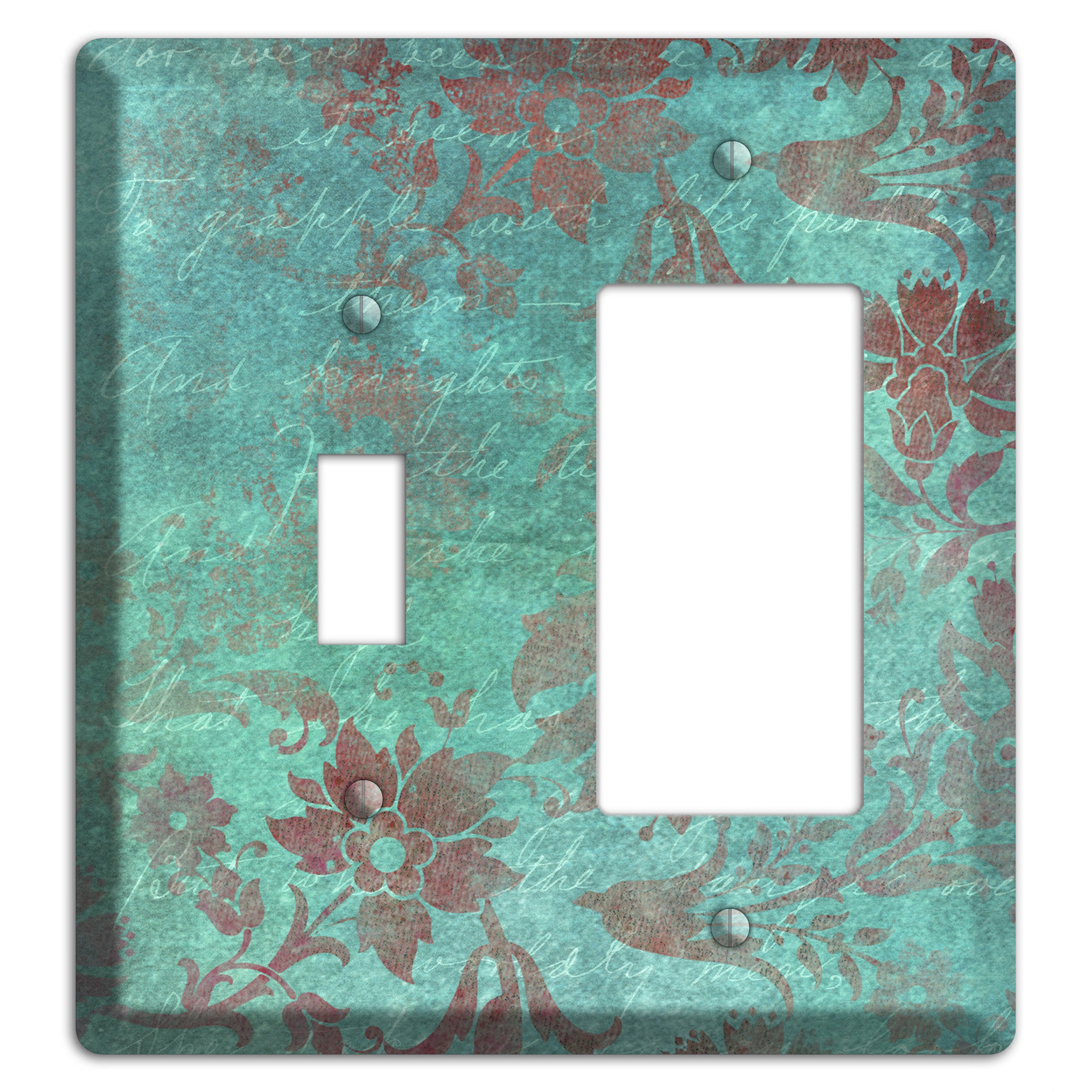 Sea Nymph Whimsical Damask Toggle / Rocker Wallplate