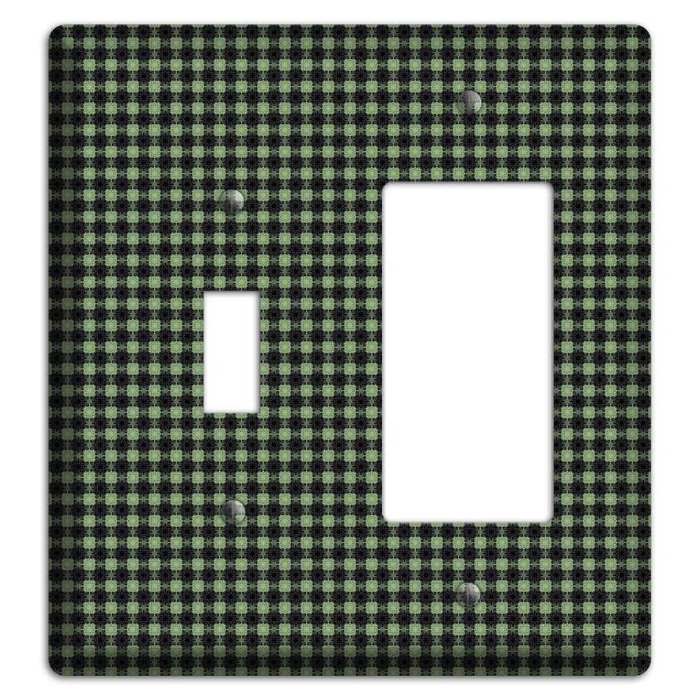 Multi Green Basket Check Toggle / Rocker Wallplate