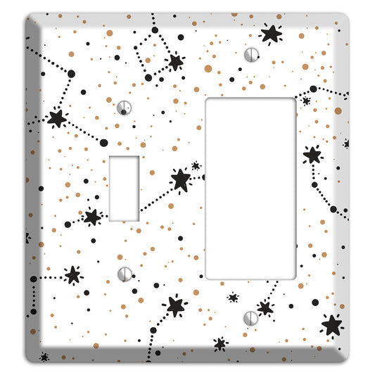 Constellations White Toggle / Rocker Wallplate