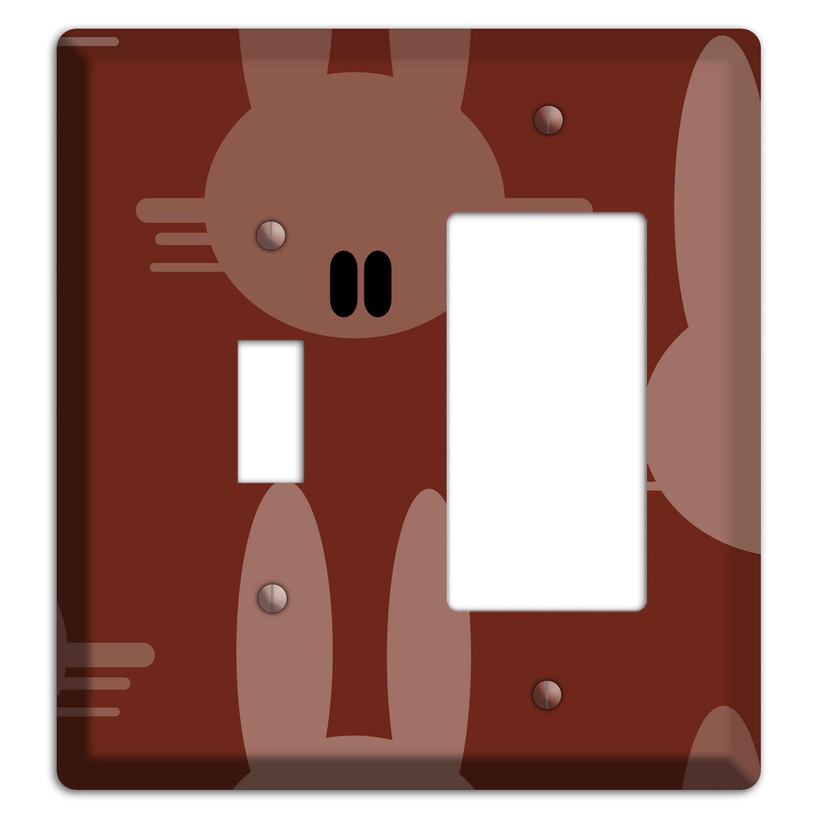 Maroon Bunny Toggle / Rocker Wallplate