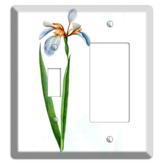 White Iris 2 Toggle / Rocker Wallplate
