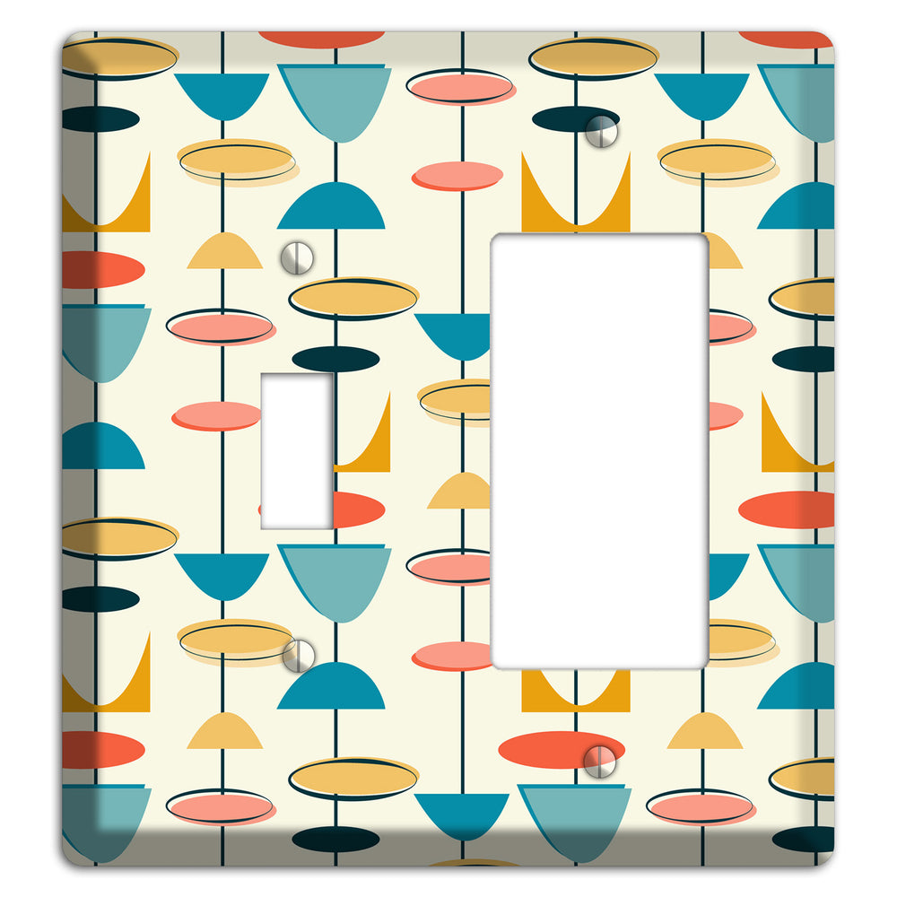 Retro Shapes Toggle / Rocker Wallplate