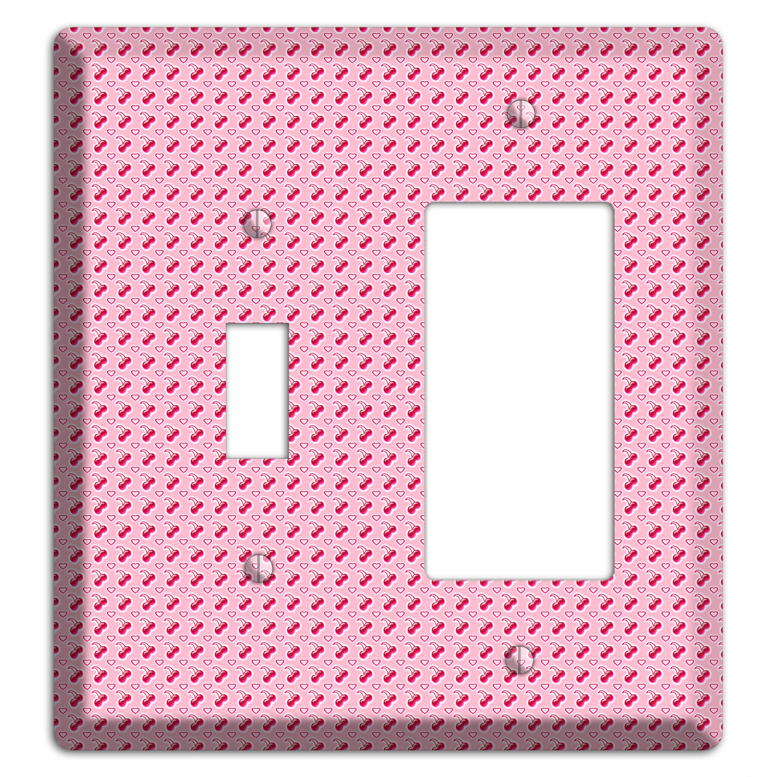 Pink with Cherries Toggle / Rocker Wallplate